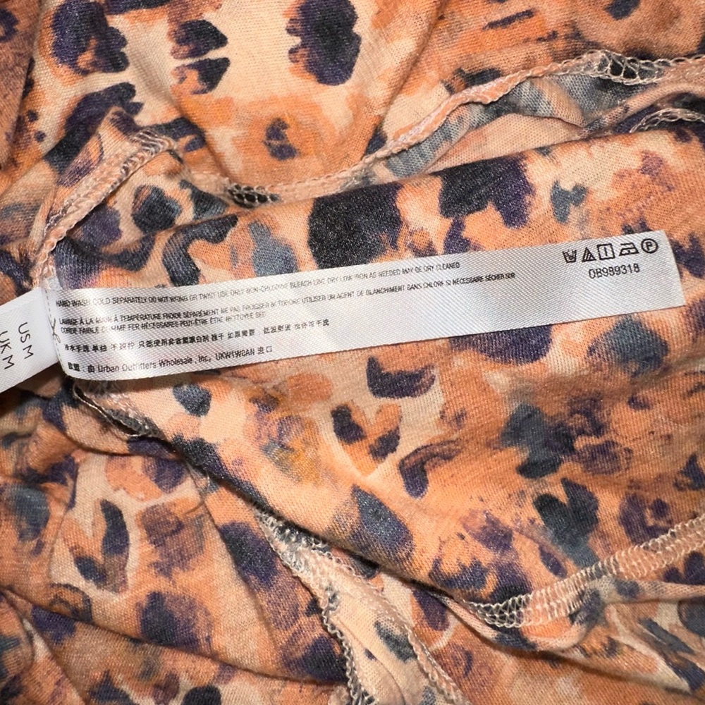 Intimately Free People Cheetah Print Maxed Out Maxi Button Dress Robe Duster Med - Picture 10 of 12